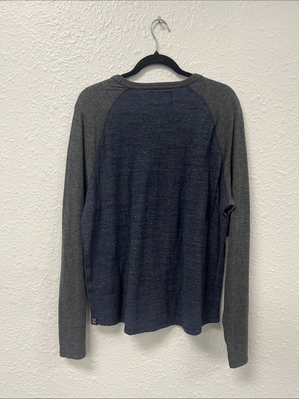 Lucky Brand Navy and Gray Long Sleeve Raglan Tee
-#1049 - Picture 2 of 2